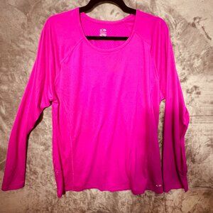 Champion Hot Pink Stretchy DuoDry Athletic Long Sleeve Top XXL